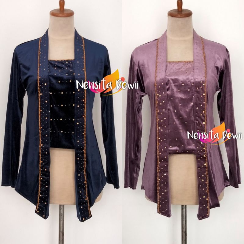 Kebaya Bludru / Kebaya Kutubaru Payet - Warna Lengkap