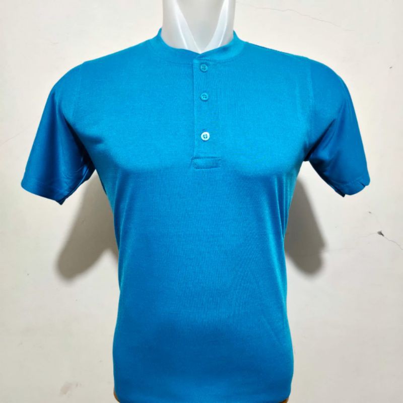 Noveli wear - Kaos polos hanley pria lengan pendek | kaos henley kancing polos size M L XL XXL