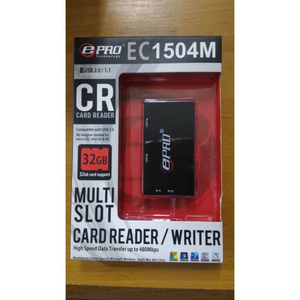 EPRO EC1504M USB HUB   Card Reader Writer Multi Slot