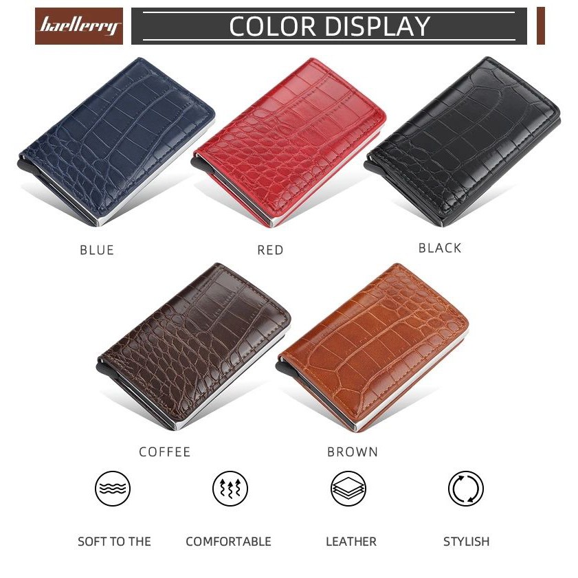 BAELLERRY K9130 Dompet Kartu Pria Bahan Kulit PU Leather Premium WATCHKITE WKOS
