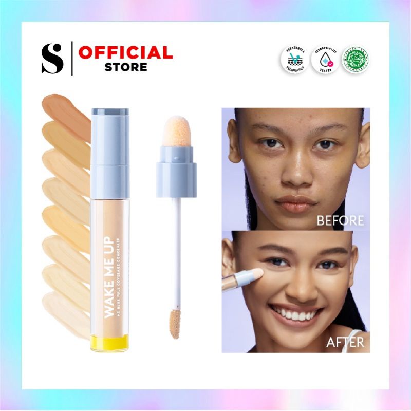 (GOSEND/COD) SOMETHINC WAKE ME UP HD BLUR FULL COVERAGE CONCEALER (TAHAN AIR TAHAN KERINGAT)