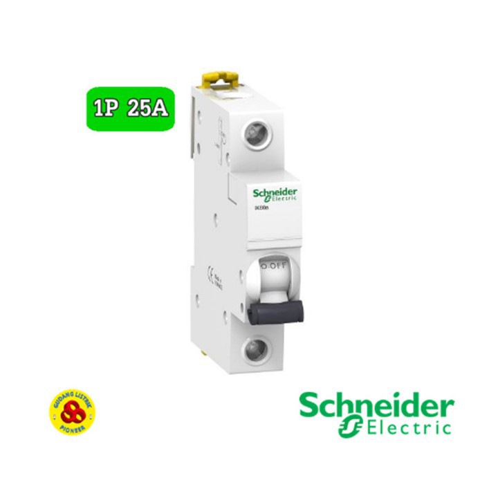 Schneider MCB 1P 25A Acti9 iK60A A9K14125 4,5kA MCB 1 Phase 25 Amp