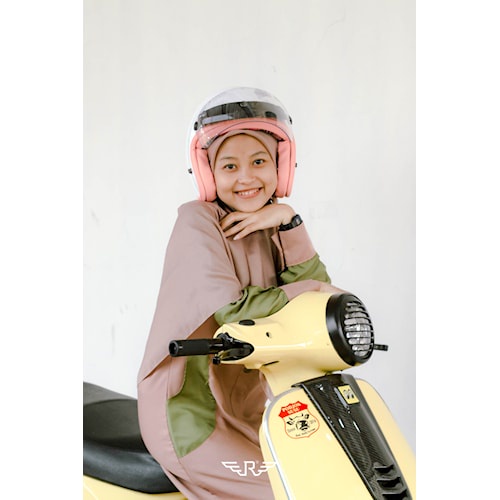 Helm Helem Motor Bogo Half Face Ootd Wanita Cewek Remaja Jilbab Cepol Hijab Rosa Flanel Keren Unik T