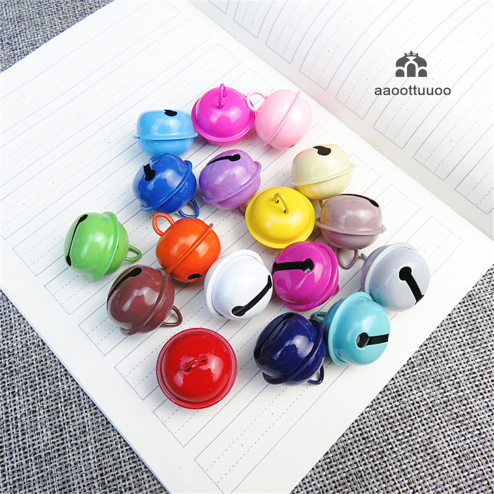 【TERSEDIA &amp; COD】10pcs Manik-Manik Lonceng Jingle Bell Warna-Warni Ukuran 22mm Untuk Dekorasi Pohon Natal