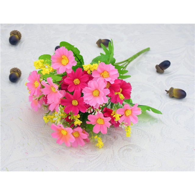 COD BUNGA DAISY BUNGA TANGKAI PLASTIK BUNGA ARTIFISIAL BUNGA PAJANGAN IMITASI  BUNGA HIASAN BT9001-6