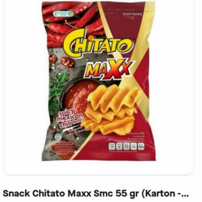 

SNACK CHITATO MAXX SMC 55 GRAM (1 KRTN 32 PCS) *N*