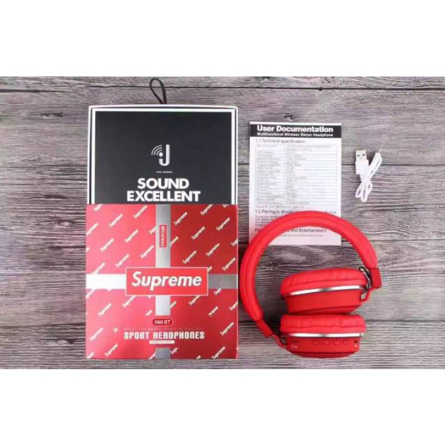 FAMILYGAMES HEADPHONE SUPREMEEE bluetooth wireless headphones headseat earphone super bass