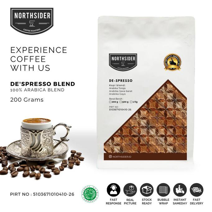 

[ COD ] BIJI KOPI ARABIKA DE S-PRESSO BLEND - 200GR NORTHSIDER ESPRESSO BLEND PROMO SPECIAL Kode 704