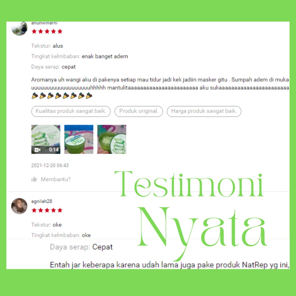 Krim Pelembab Dan Pemutih Wajah Seluruh Tubuh Cepat Glowing Nature Republic Aloe Vera 92% Soothing Gel 300ml Original