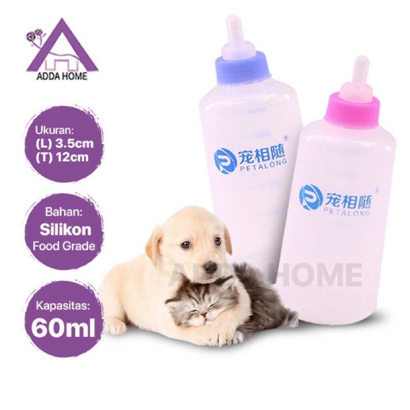 Adda Home - Aksesoris Pet Botol Minum Bayi Kucing Anjing Kelinci 60ml