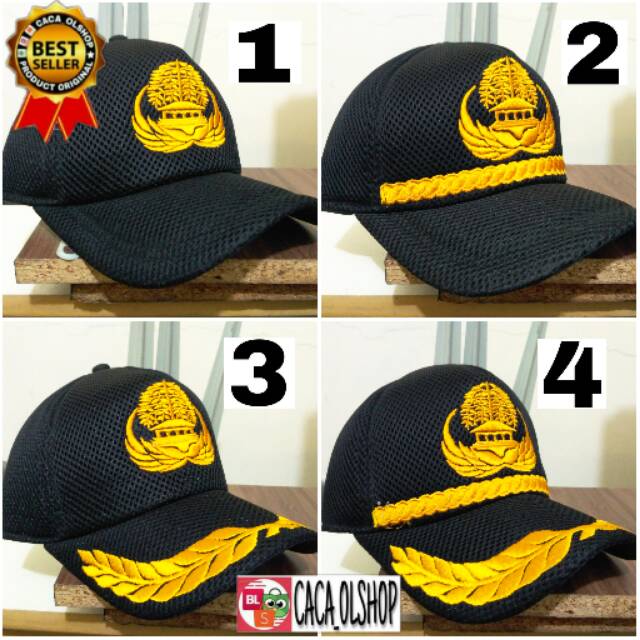 Topi Korpri Kopri Hitam Bahan Jaring Dobel Mess