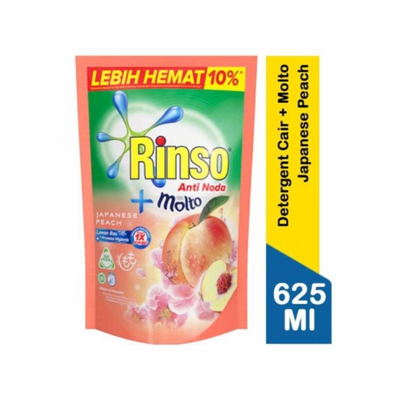 Rinso Molto deterjen cair 625ml/565ml