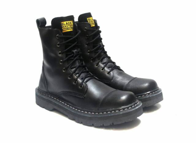 ISLAND - BLACK MASTER ORIGINAL | Original Sepatu Kulit Boots Biker Touring Rockers Gagah