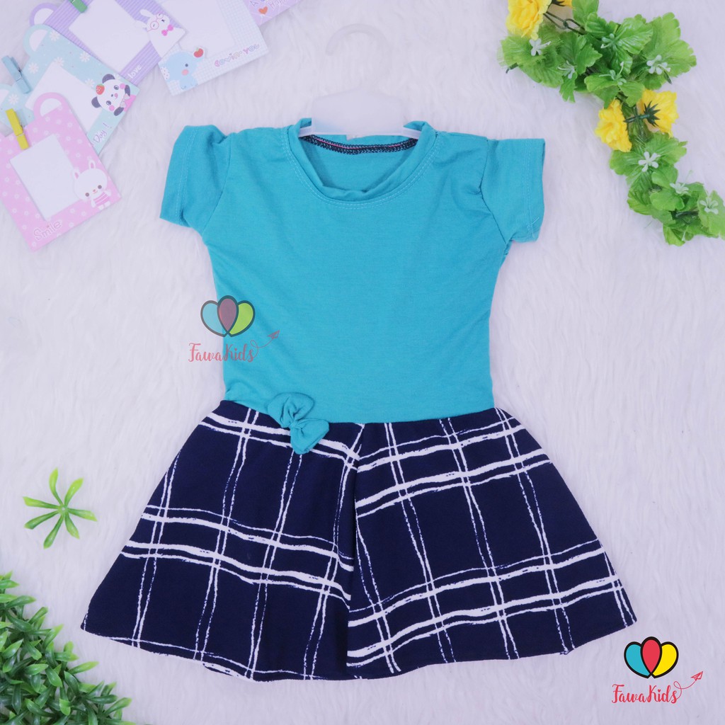 Dress Rossa LENGAN uk 1 Tahun / Dres Balita Anak Perempuan Cewek Baju Lengan Murah Casual Kaos Lucu