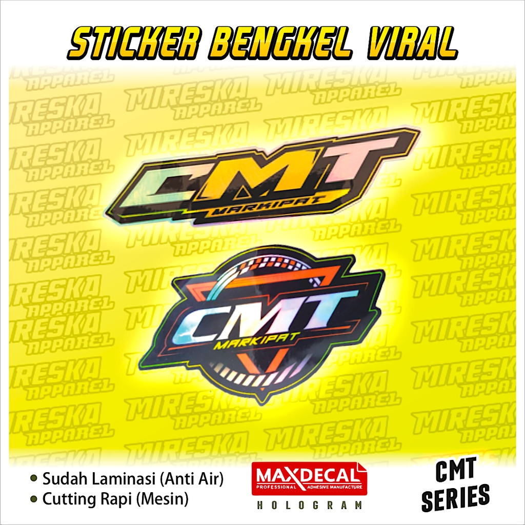 Stiker Hologram Racing CMT Markipat Series | Stiker Viral | Sticker Game | Sticker Vynil | Bengkel C