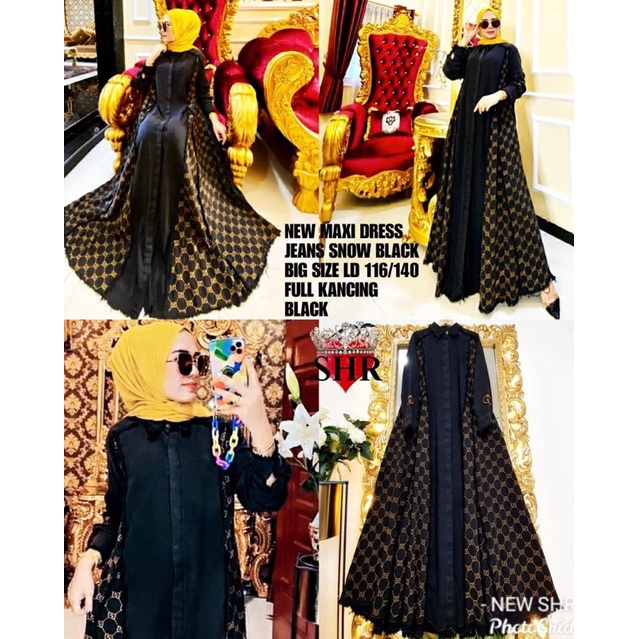 SHR New Maxi Dress Jeans Snow Black