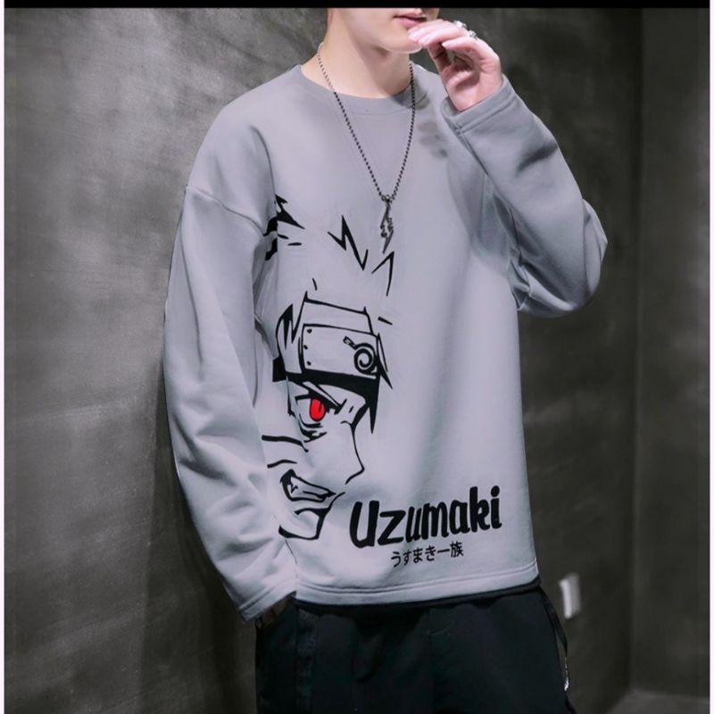 kaos pria lengan panjang/NARUTO/kaos murah keren