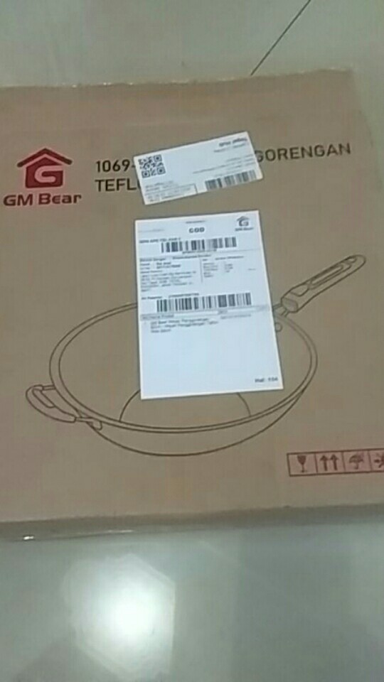 Gm Bear Wajan Teflon Gagang Merah 32cm 1069-wajan Penggorengan Teflon 32cm