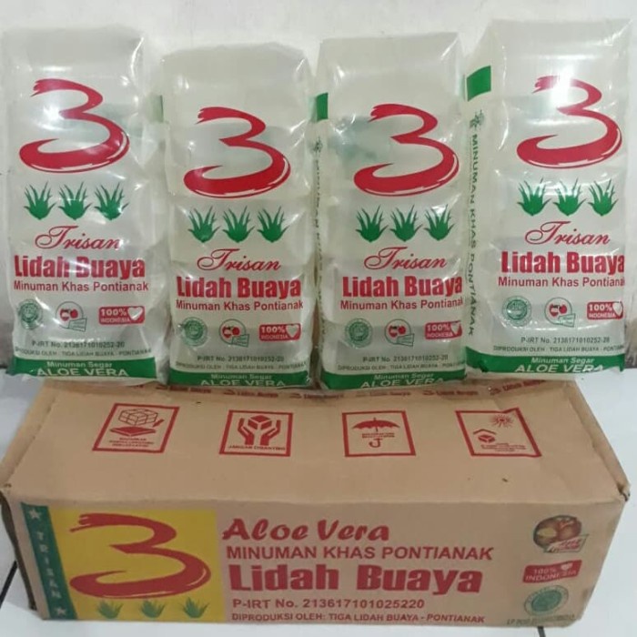 

Minuman Lidah Buaya aloevera rasa Lecy khas pontianak langsung minum