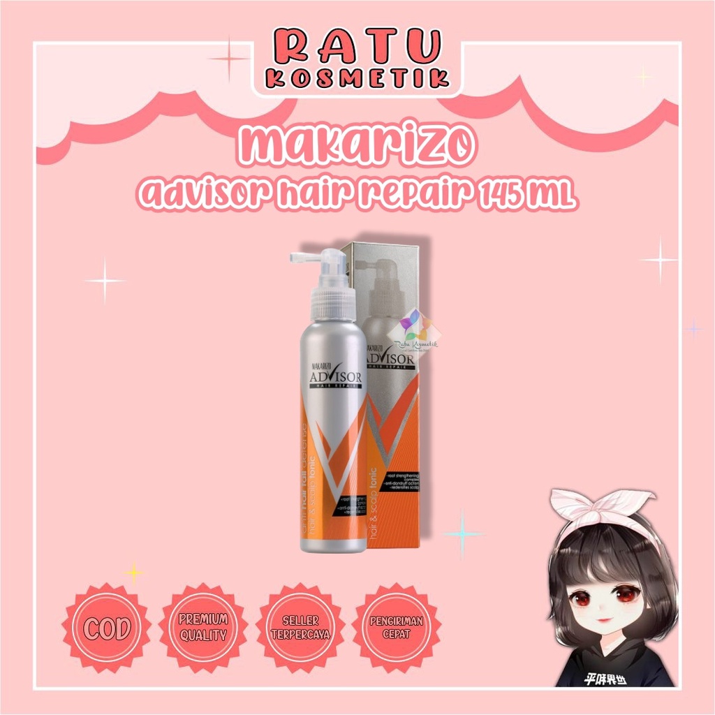 ❤ RATU ❤ Makarizo Advisor Hair Tonic &amp; Scalp 145 Ml | Perawatan Rambut Rontok dan Ketombe | Anti Hair Fall (✔️BPOM)