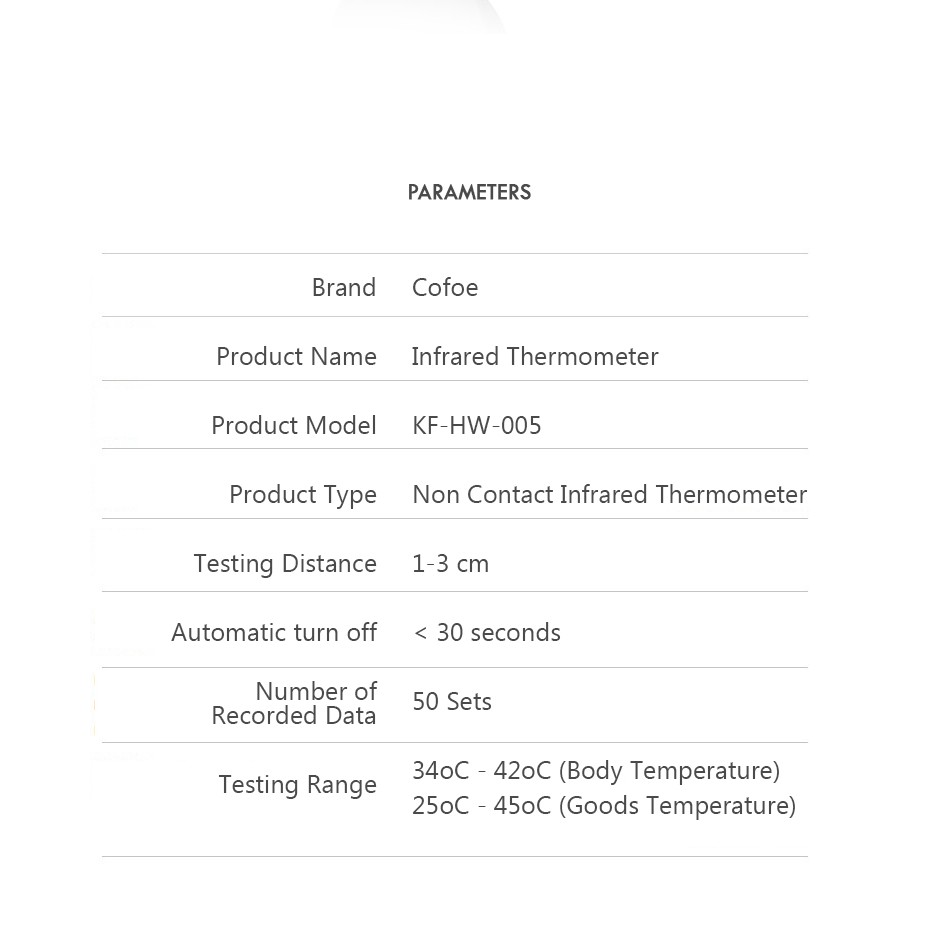 Cofoe, digital infrared thermometer, berkualitas dan mudah digunakan