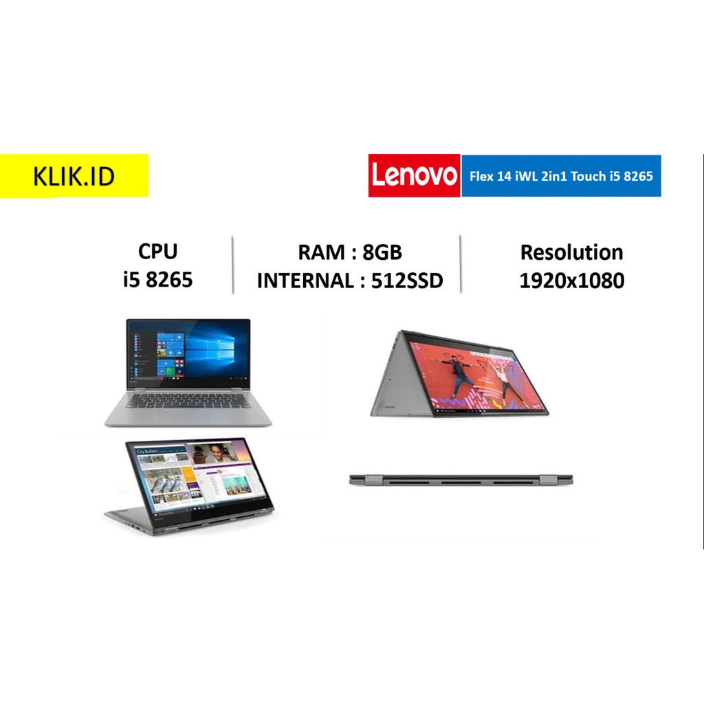 Lenovo Flex 14 iWL 2in1 Touch i5  W10 14.0FHD