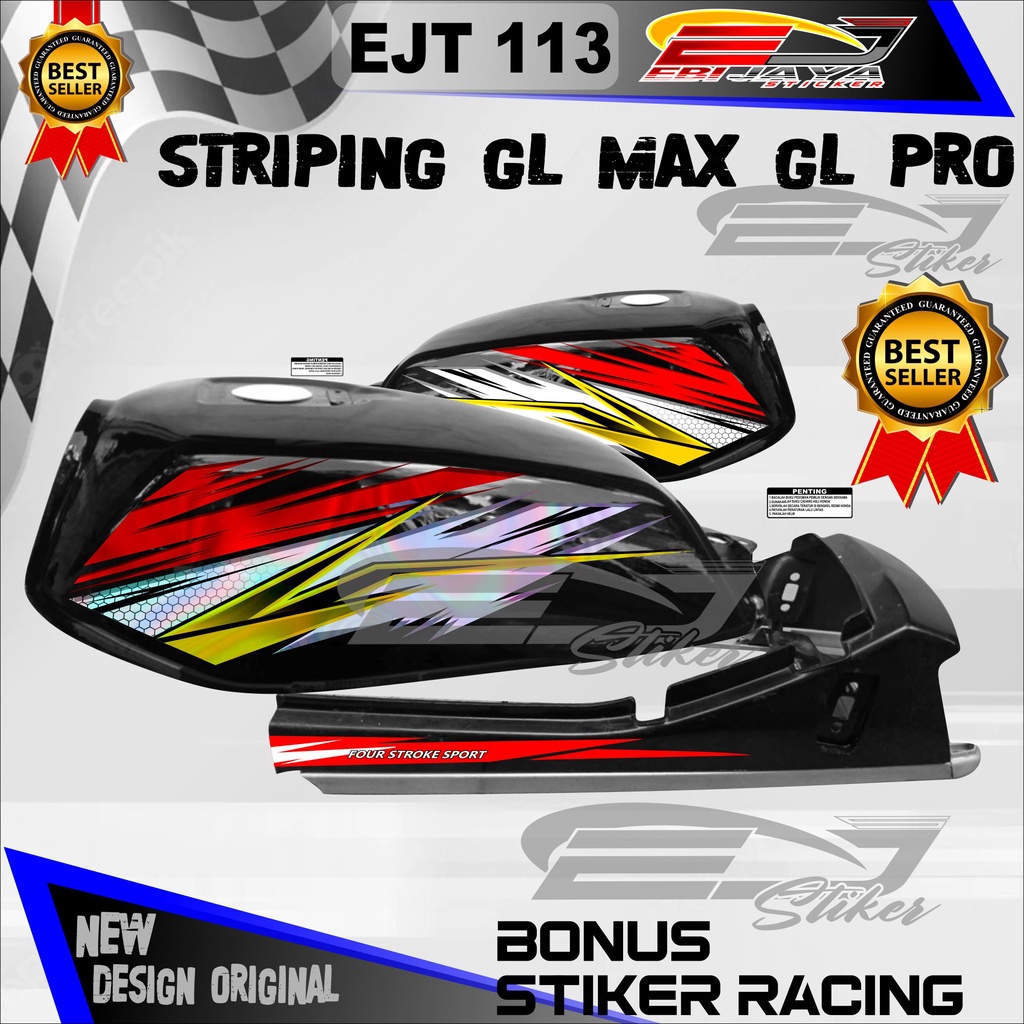 Jual Striping Sticker Variasi Gl Pro Stiker Striping Gl Max Stiker Gl Series Non Holo Ejt