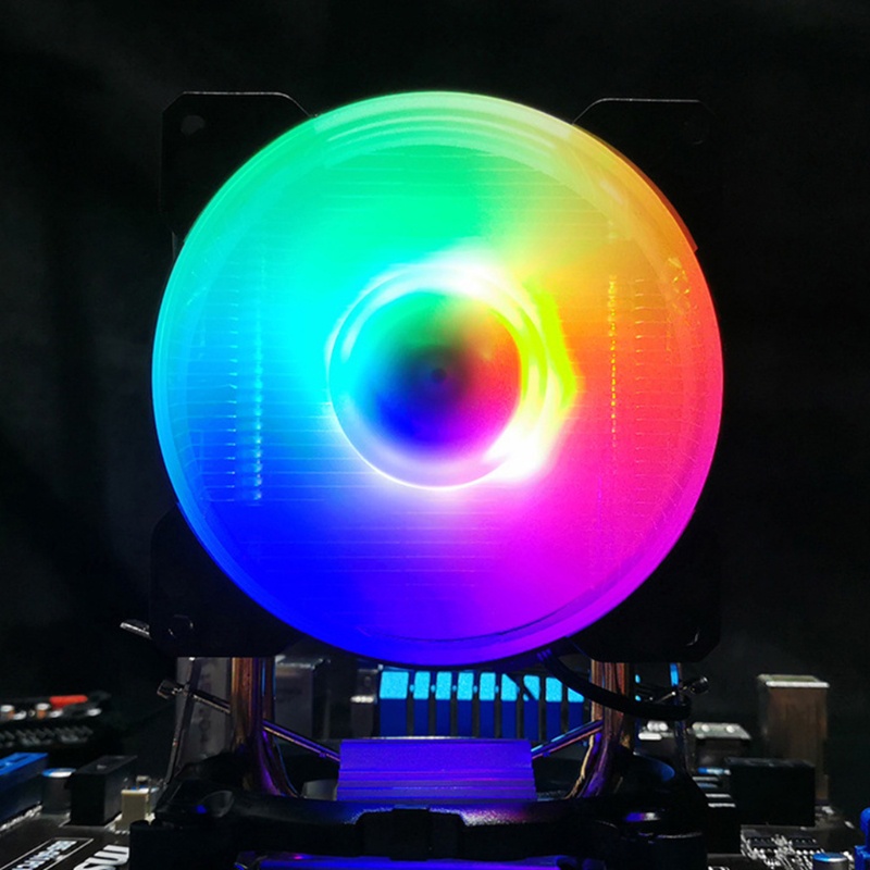 Bt Radiator Komputer PC Untuk Case Kipas LED RGB Rainbow Tenang Mute Heatsink Pendingin Co