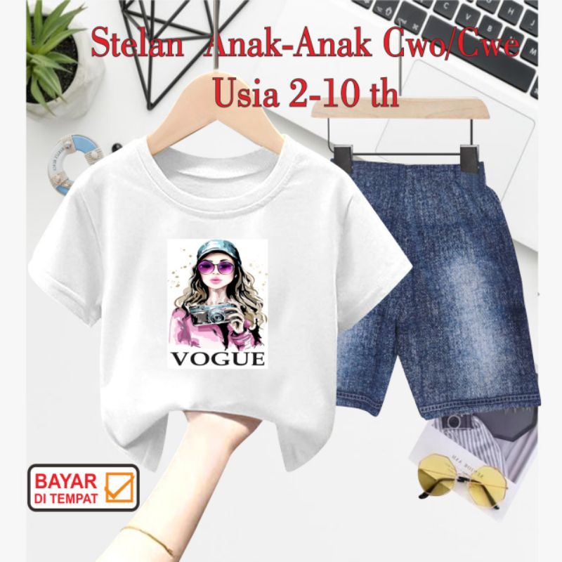 ((IB))SETELAN ANAK PEREMPUAN SEMI JEANS/V0QU3 CEWEK DIGITAL SABLON