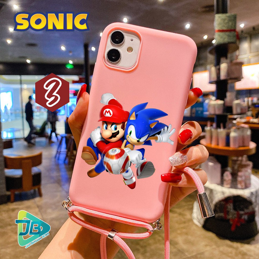 Softcase Slingcase Tali Lanyard Candy SONIC Samsung J2 J3 A5 J5 J7 J7+ 2016 Duo Pro Prime JB3707