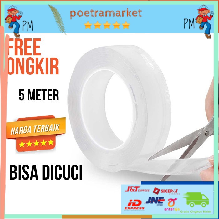 

DOBEL TIP PEREKAT BENING TANPA BEKAS WASHABLE DEKORASI RUMAH BISA DICUCI KUAT DOUBLE TAPE GANTUNGAN