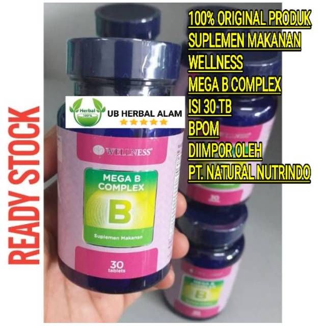 Jual WELLNESS MEGA B COMPLEX ISI 30 TBS - VITAMIN B COMPLEX BPOM ...