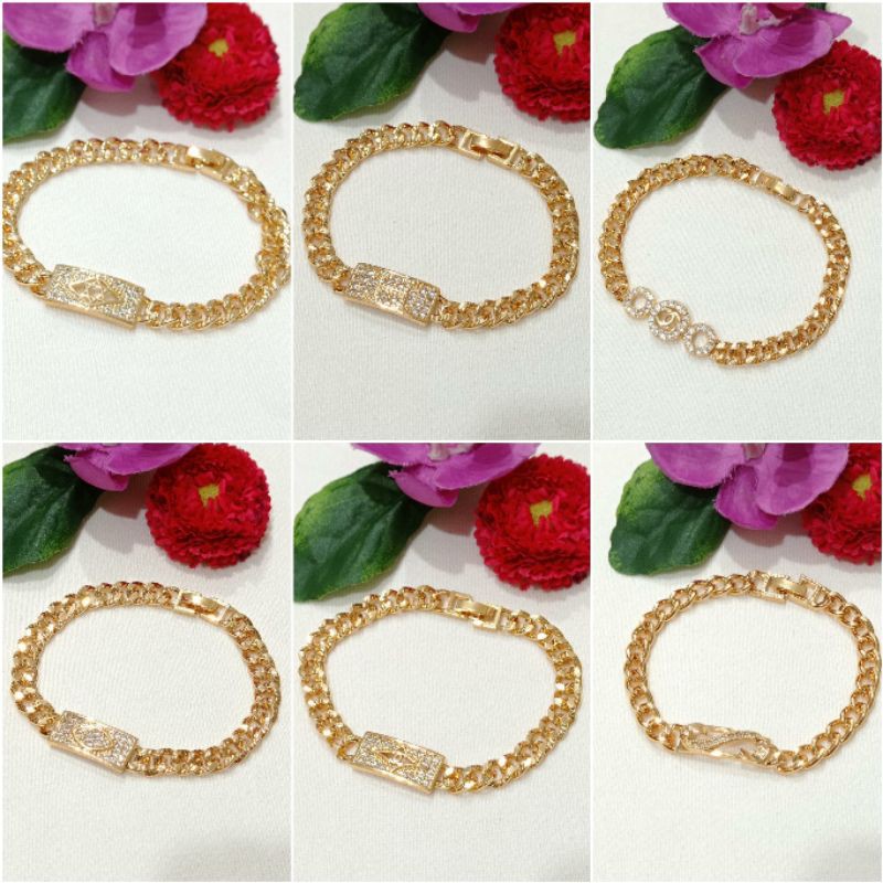 Fourfashion Gelang Tangan Motif Sisik Naga Motif Kekinian Permata YT103