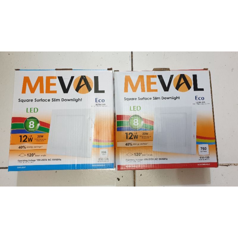 Meval Led panel Outbow 12W kotak. Downlight OB 12watt kotak