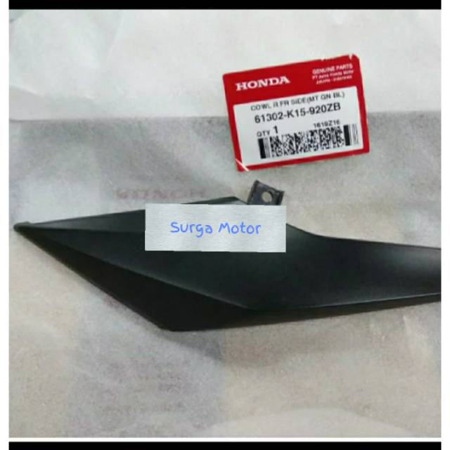 Cowl Front Side Right New CB150R CB 150 R FR LED Kupingan bodi Body lampu depan kanan black matte hi