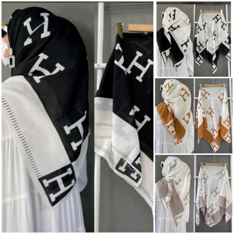 ( COD ) KERUDUNG SEGI EMPAT MOTIF TERBARU PREMIUM LASER CUTTING