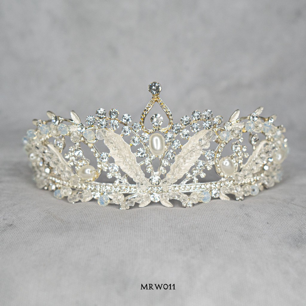 [SIAP KIRIM] HEADPIECE PERNIKAHAN MAHKOTA PENGANTIN BRIDAL CROWN MRW011