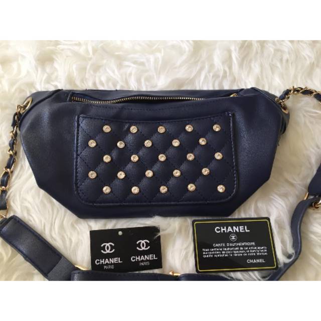 Jual CHANEL WAIST BAGS DIAMOND/TAS PINGGANG ( 100 IMPORT ) Shopee