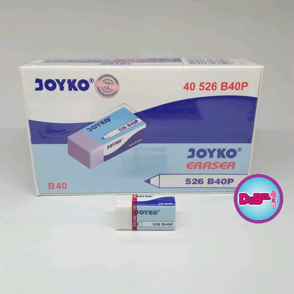 Penghapus Joyko / Penghapus B40 Joyko / Hapusan Pensil Joyko / Satuan / Putih