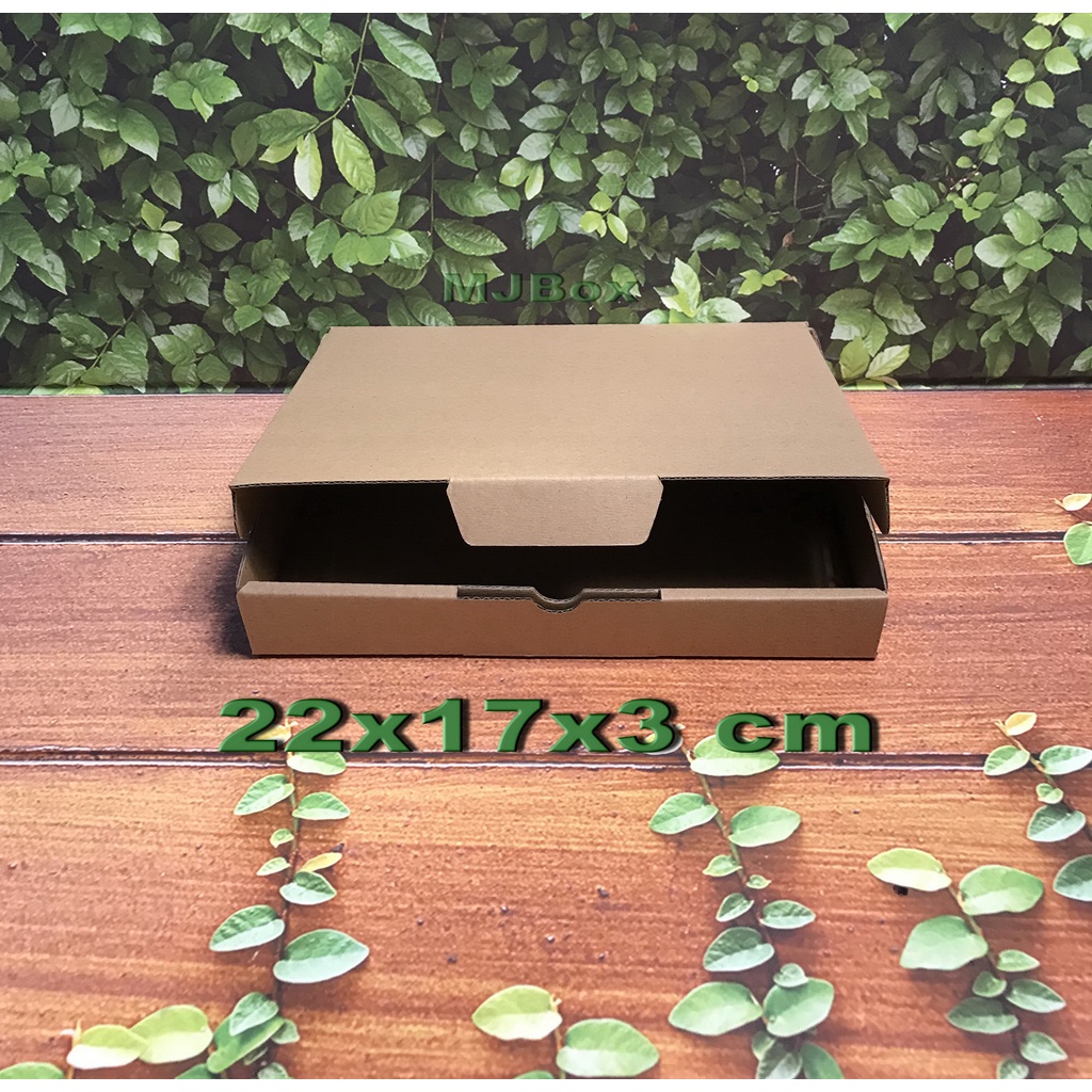 KARDUS UK.  22x17x3 CM........DIE CUT KOTAK KARTON UNTUK PACKING SOUVENIR - DLL- MODEL BOX PIZZA-3