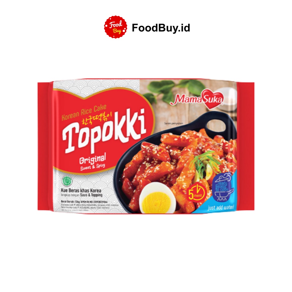 

MamaSuka Topokki Korean Rice Cake Original 134 gr