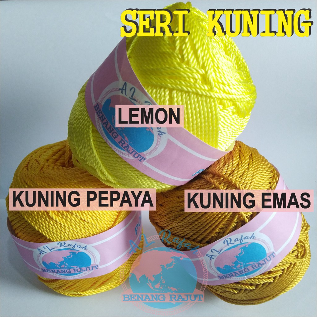 BENANG RAJUT SERI KUNING (PILIH WARNA)