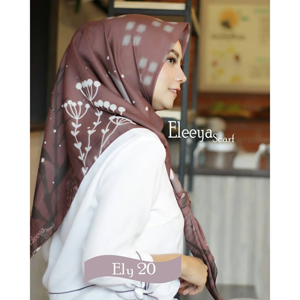 HIJAB SEGIEMPAT MOTIF ELY 20 II Eleeya Scarf