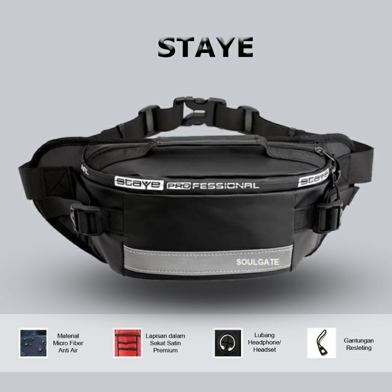 WAISTBAG PRIA TAS PINGGANG TERMURAH / TAS SELEMPANG MURAH / WAIST BAG KEREN