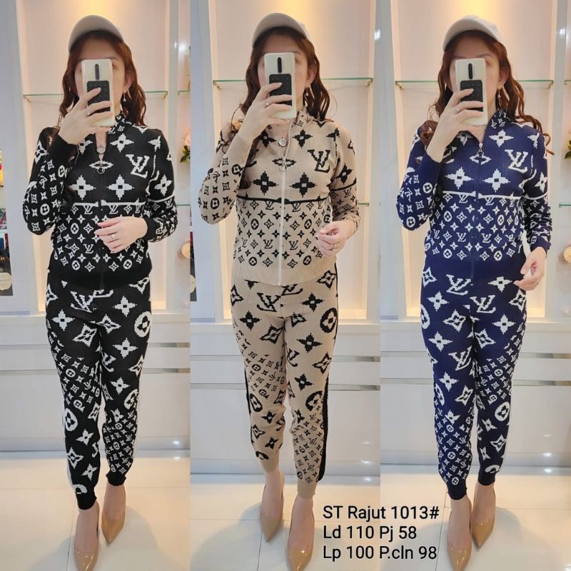 SET Lv wanita rajut stelan import premium#setelan wanita jaket
