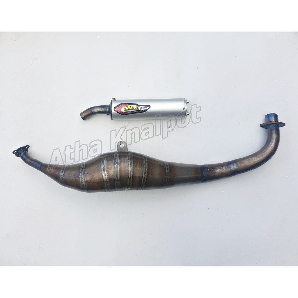 Knalpot Creampie Racing Fiz R FORCE1 2tak Plat Kolong Bawah