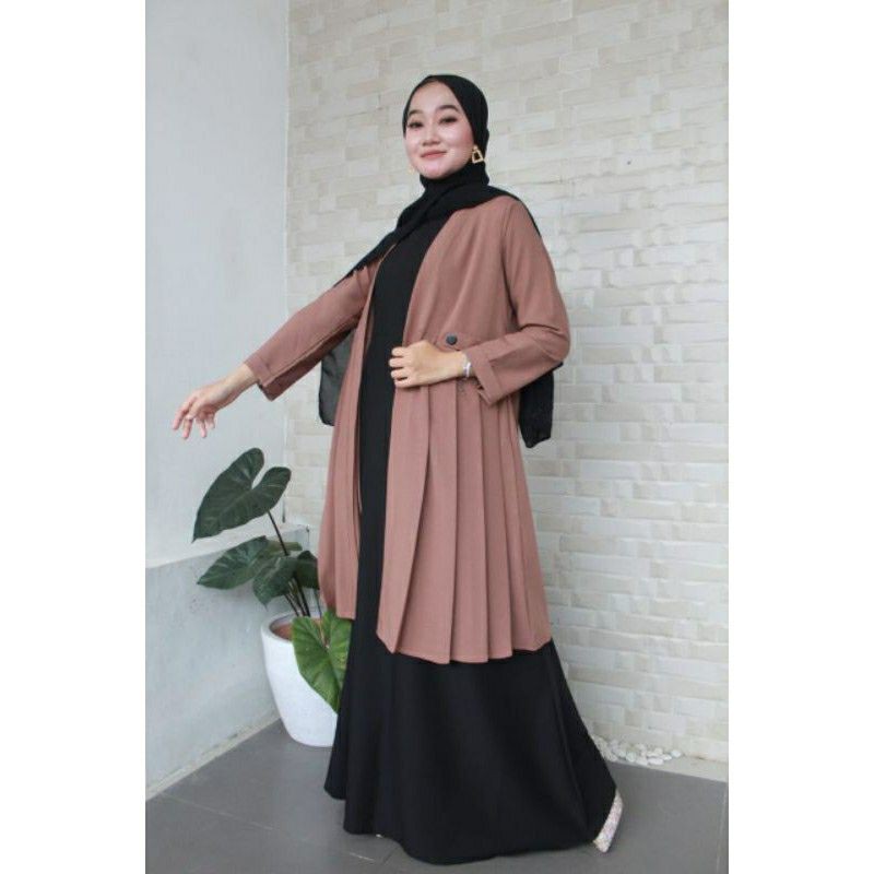 Gamis Set Outer Terbaru//Gamis Outer Zahin