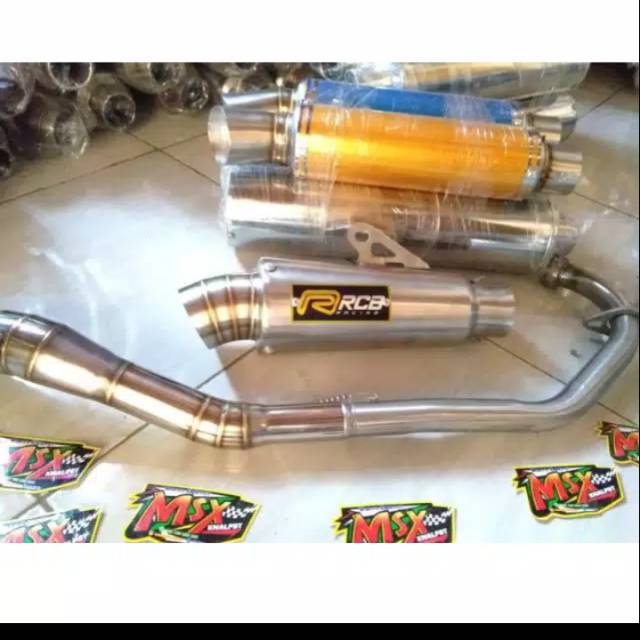 KNALPOT RACING RCB FULSET TINGGAL PASANG MOTOR MX OLD MX NEW MX KING CS1