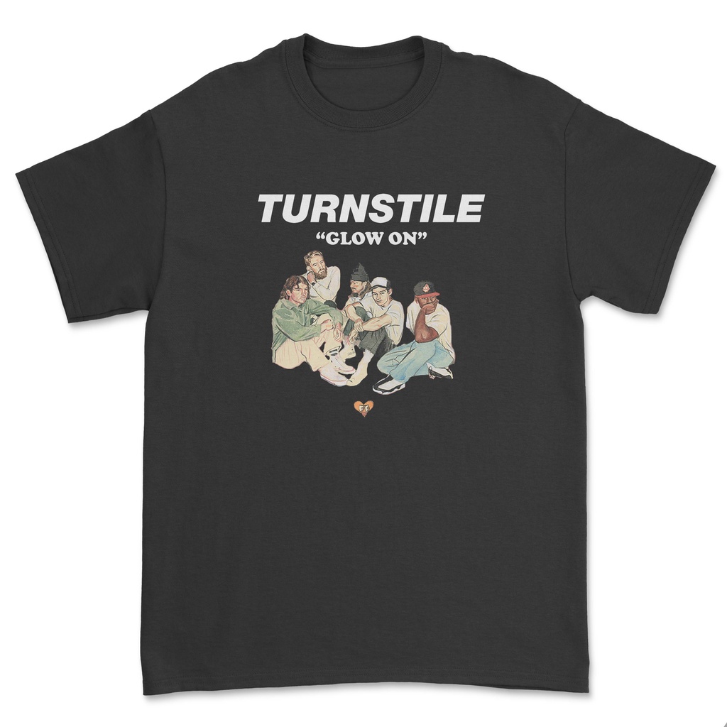 Turnstile - Glow On | Insane Merch | T-Shirt | Merch | Baju Band Hardcore Turnstile | Pakaian Band M