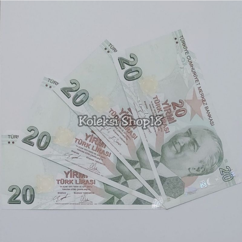 Koleksi Lira Turki Pecahan 20 Lira